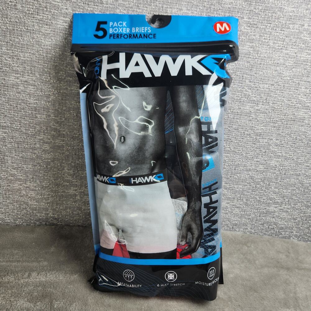 Tony Hawk Men's Performance Boxer Briefs 5 Pack Size Medium